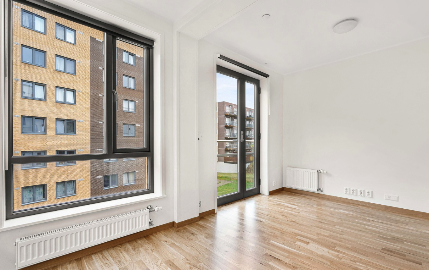 Parkettgulv / Boligen er tilknyttet fjernvarme